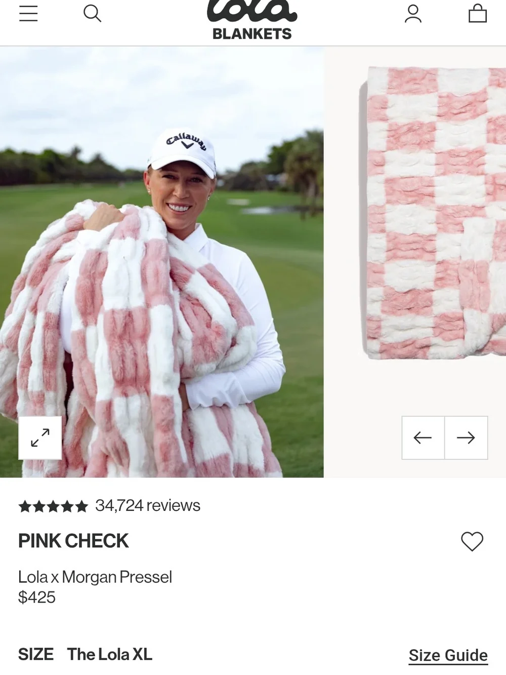 Lola Pink and White Check Created in collaboration with the Morgan Presse